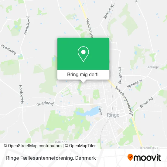 Ringe Fællesantenneforening kort