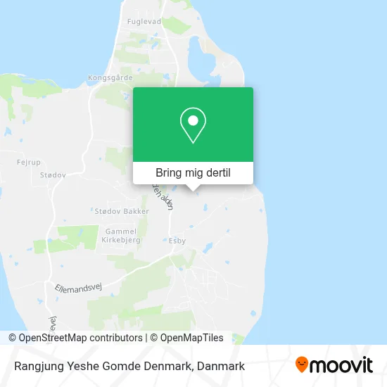 Rangjung Yeshe Gomde Denmark kort