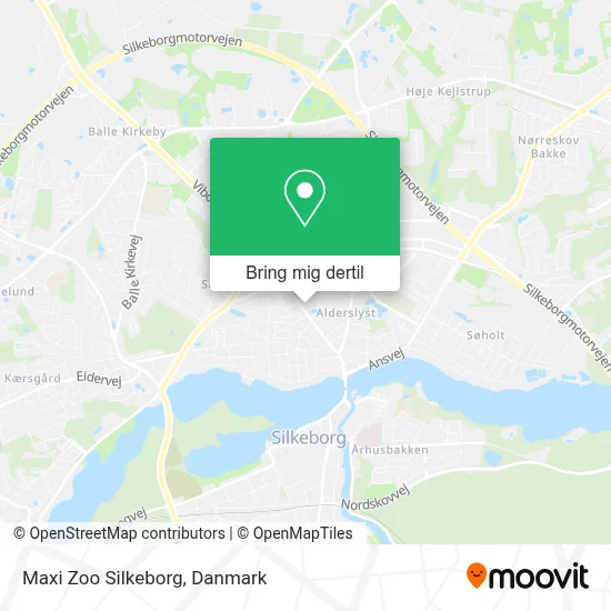 Maxi Zoo Silkeborg kort