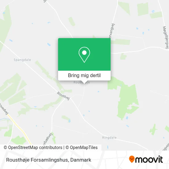 Rousthøje Forsamlingshus kort