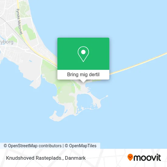 Knudshoved Rasteplads. kort