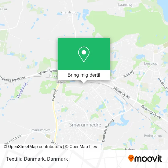 Textilia Danmark kort
