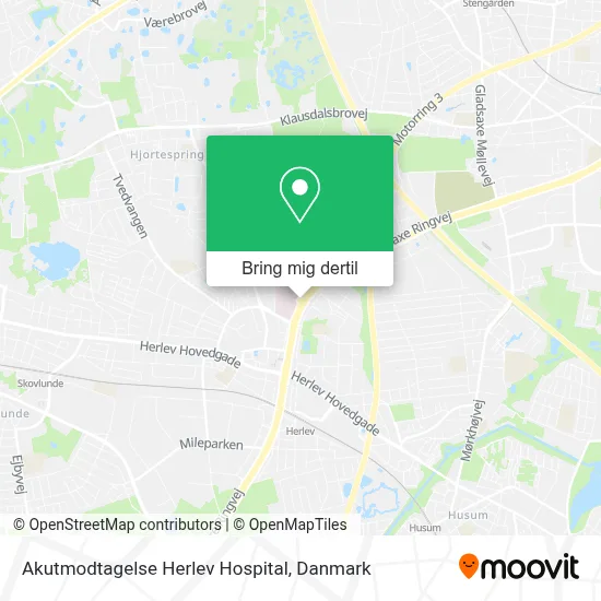 Akutmodtagelse Herlev Hospital kort