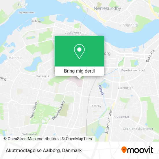Akutmodtagelse Aalborg kort