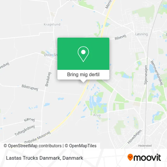Lastas Trucks Danmark kort