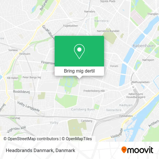 Headbrands Danmark kort