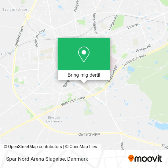 Spar Nord Arena Slagelse kort