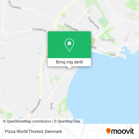 Pizza World Thisted kort