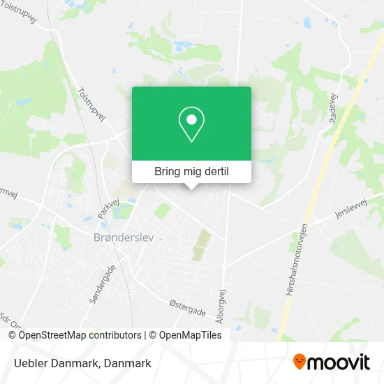 Uebler Danmark kort