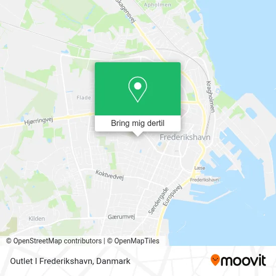 Outlet I Frederikshavn kort