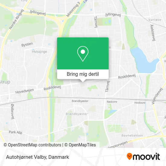 Autohjørnet Valby kort