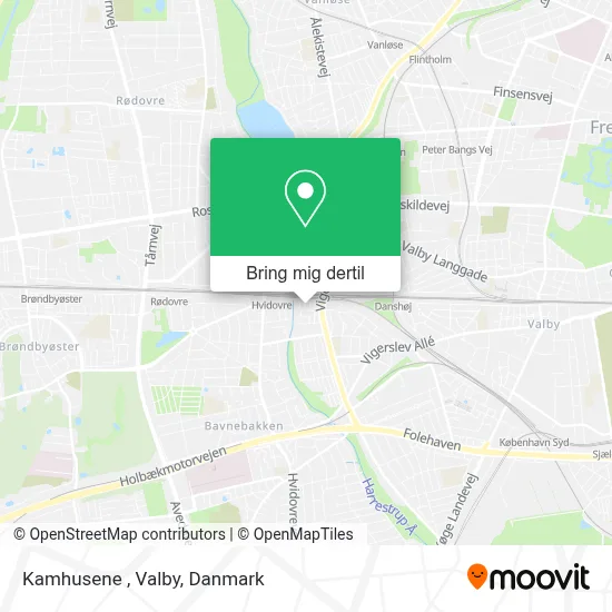 Kamhusene , Valby kort