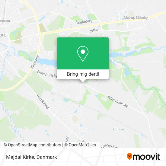Mejdal Kirke kort