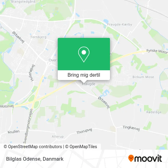 Bilglas Odense kort