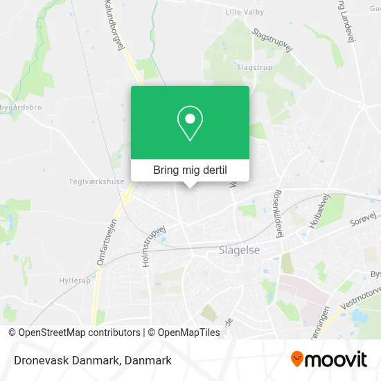 Dronevask Danmark kort
