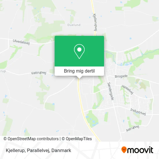 Kjellerup, Parallelvej kort