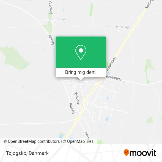 Tøjogsko kort
