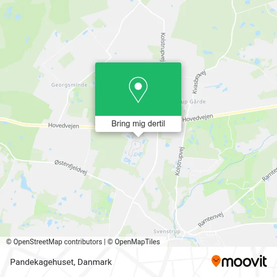 Pandekagehuset kort