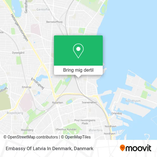 Embassy Of Latvia In Denmark kort