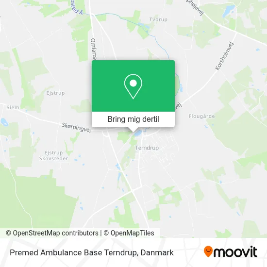 Premed Ambulance Base Terndrup kort