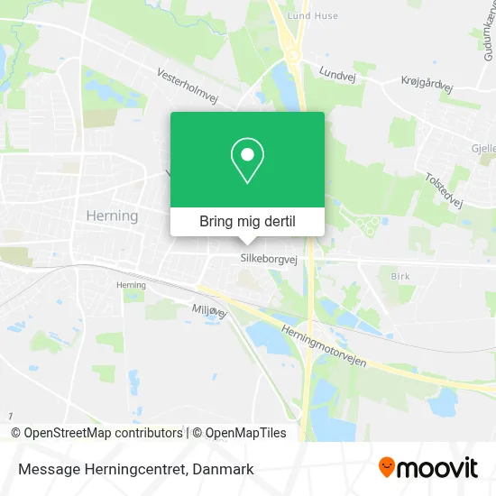 Message Herningcentret kort
