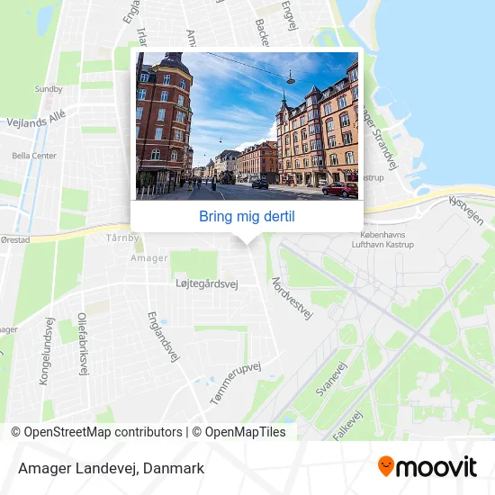 Amager Landevej kort