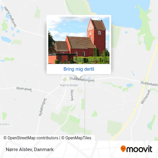 Nørre Alslev kort