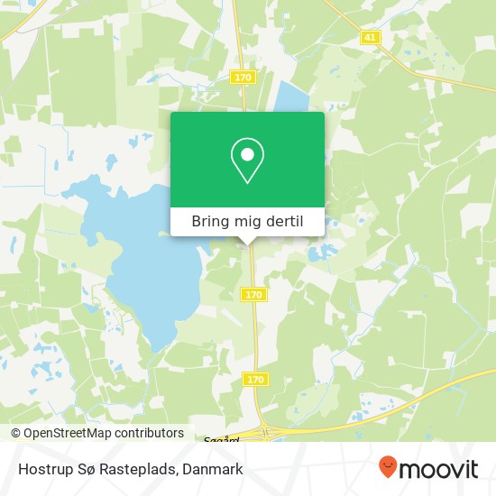 Hostrup Sø Rasteplads kort