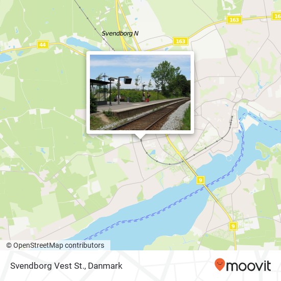 Svendborg Vest St. kort