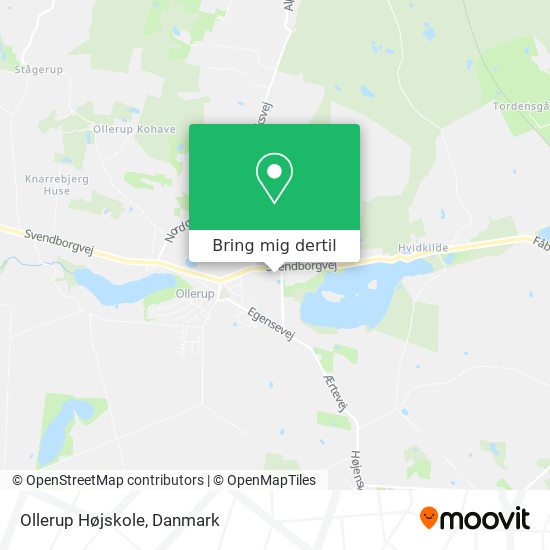 Ollerup Højskole kort