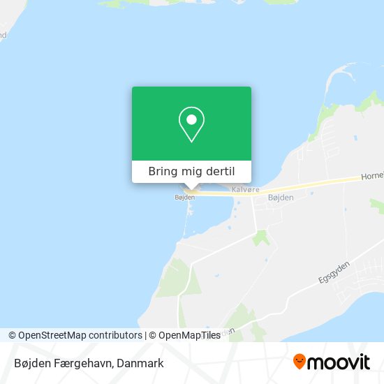 Bøjden Færgehavn kort