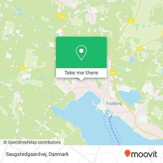 Saugstedgaardvej kort