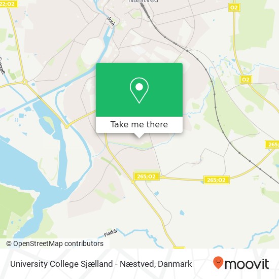 University College Sjælland - Næstved kort