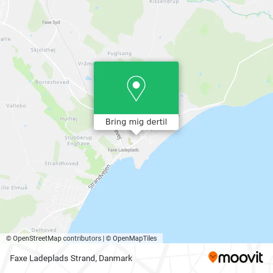 Faxe Ladeplads Strand kort