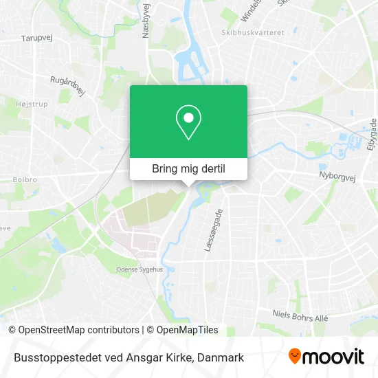 Busstoppestedet ved Ansgar Kirke kort