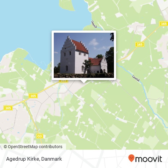 Agedrup Kirke kort