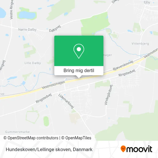 Hundeskoven/Lellinge skoven kort