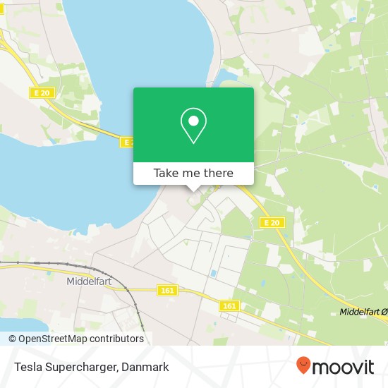 Tesla Supercharger kort