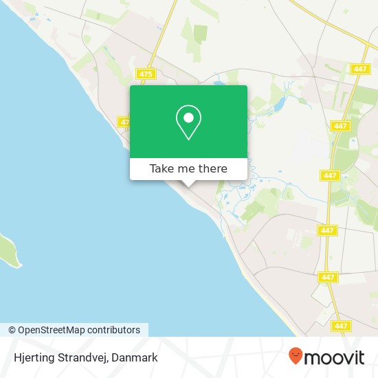 Hjerting Strandvej kort