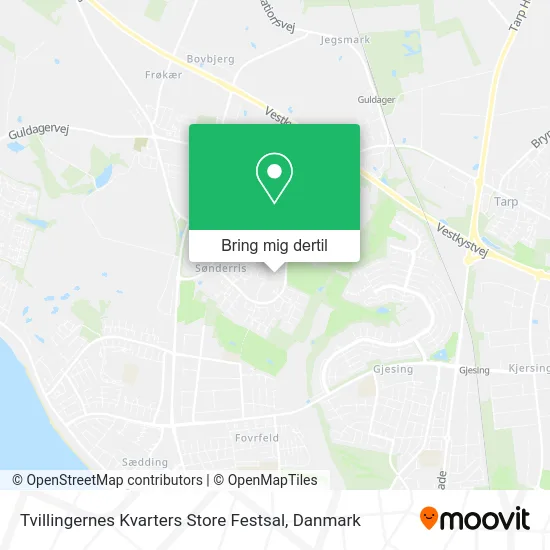 Tvillingernes Kvarters Store Festsal kort