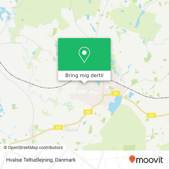 Hvalsø Teltudlejning kort