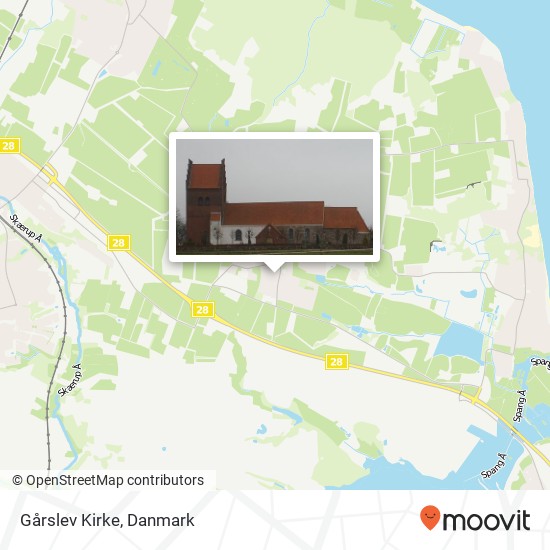 Gårslev Kirke kort