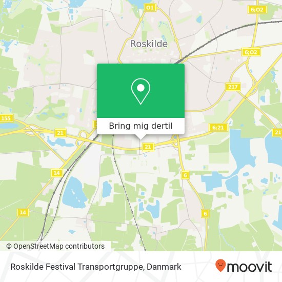 Roskilde Festival Transportgruppe kort