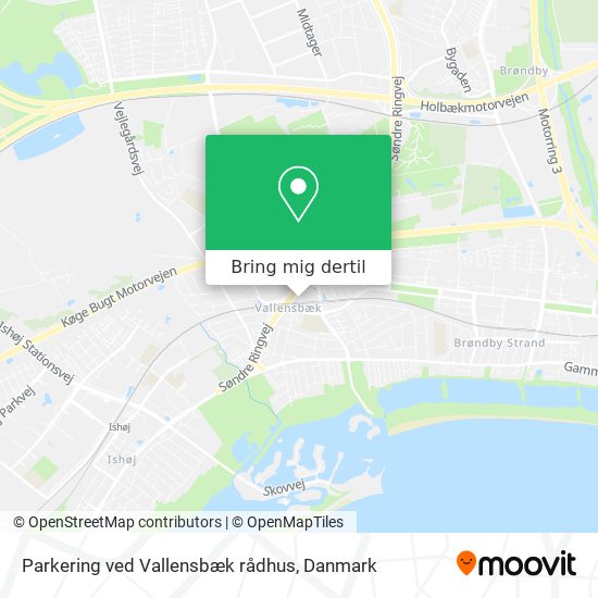 Parkering ved Vallensbæk rådhus kort