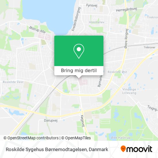 Roskilde Sygehus Børnemodtagelsen kort