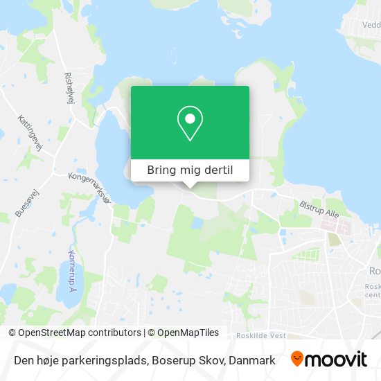 Den høje parkeringsplads, Boserup Skov kort