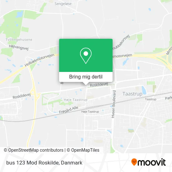 bus 123 Mod Roskilde kort