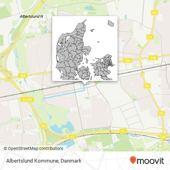 Albertslund Kommune kort