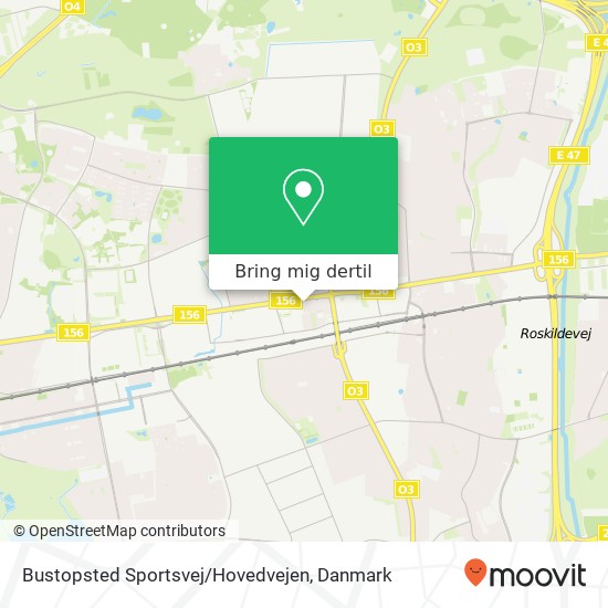 Bustopsted Sportsvej / Hovedvejen kort