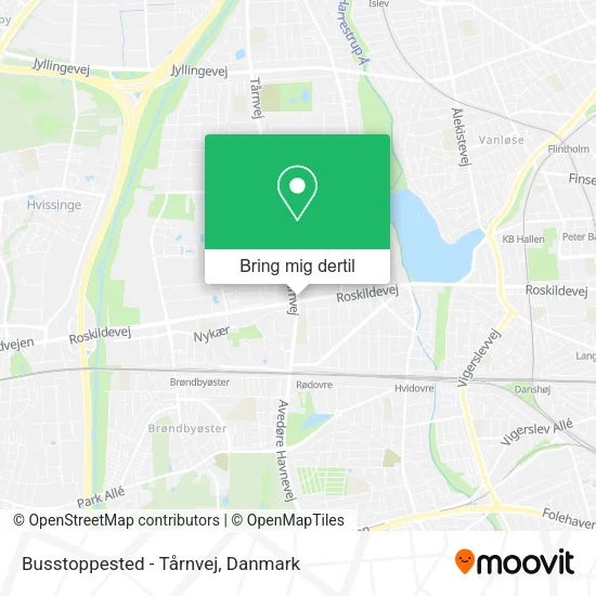 Busstoppested - Tårnvej kort